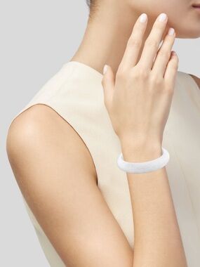 Authentic Jadeite White Bangle Bracelet